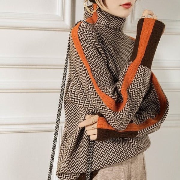 Odessa | Chevron Knit Pullover for Women
