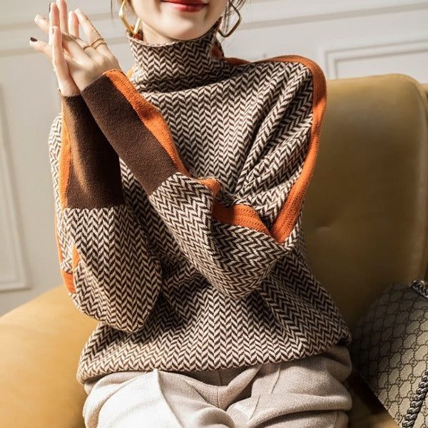 Odessa | Chevron Knit Pullover for Women