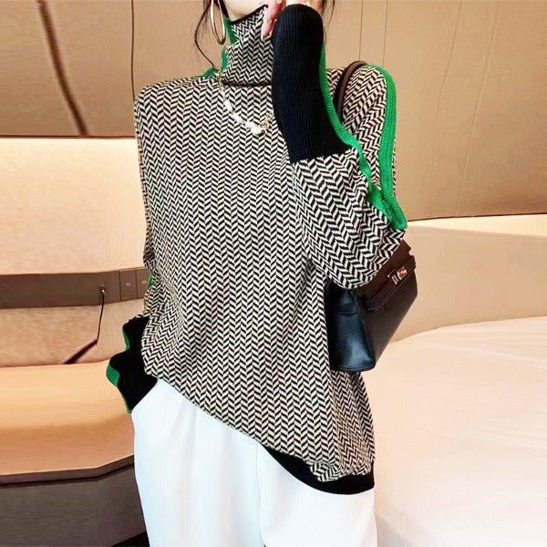 Odessa | Chevron Knit Pullover for Women