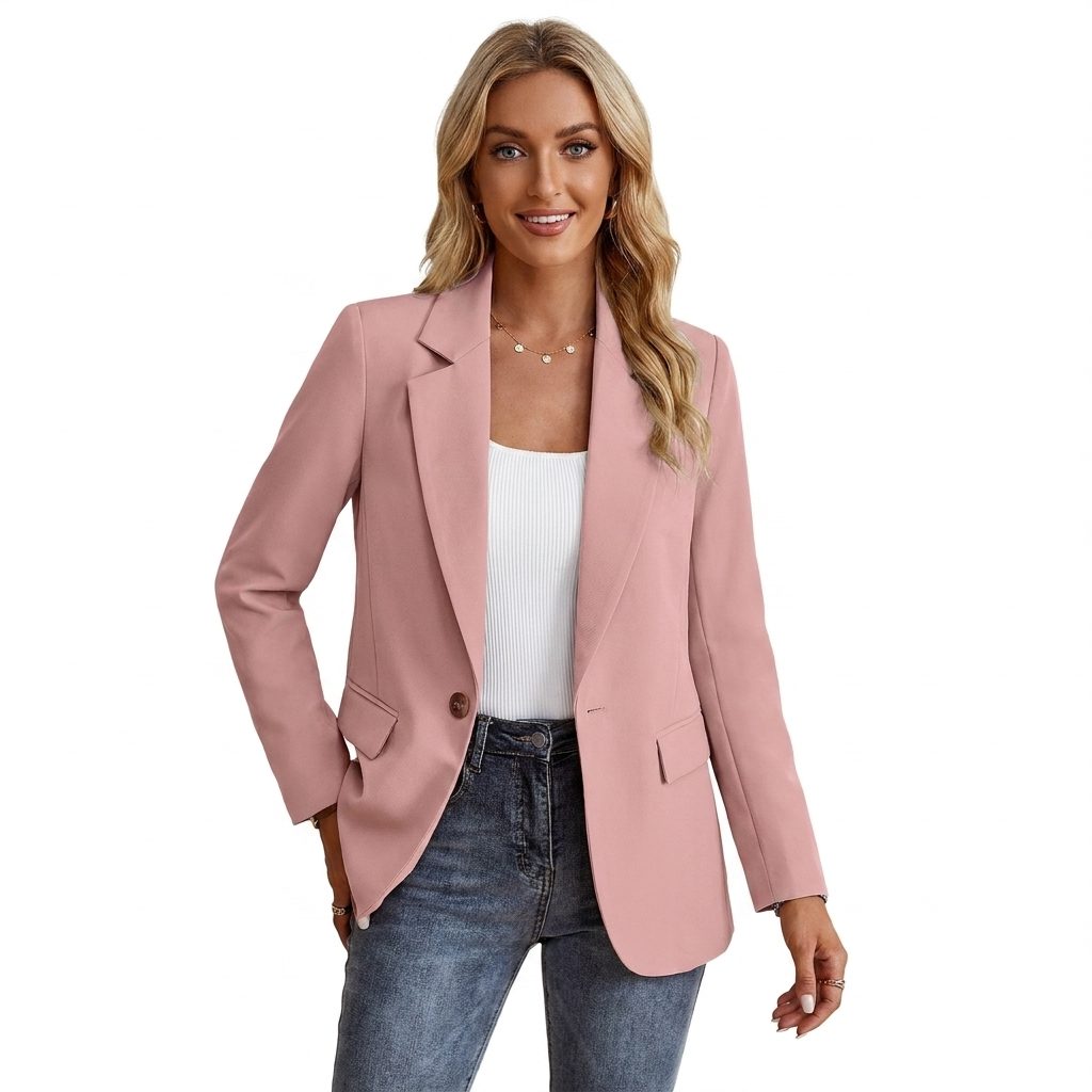 Oriane | Single-Breasted Tailored Blazer with Notch Lapel for Women