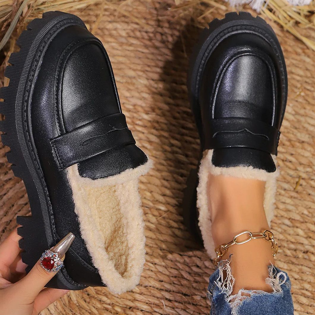 Paulien | Platform Loafers with Fleece Lining for Women