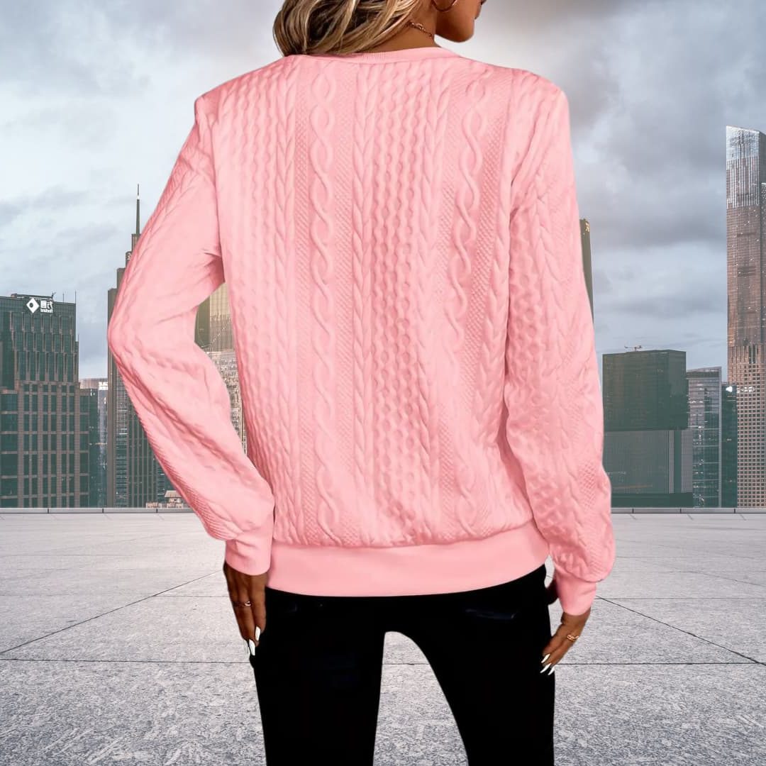 Posey | Cable Knit Zip-Up Sweater for Women