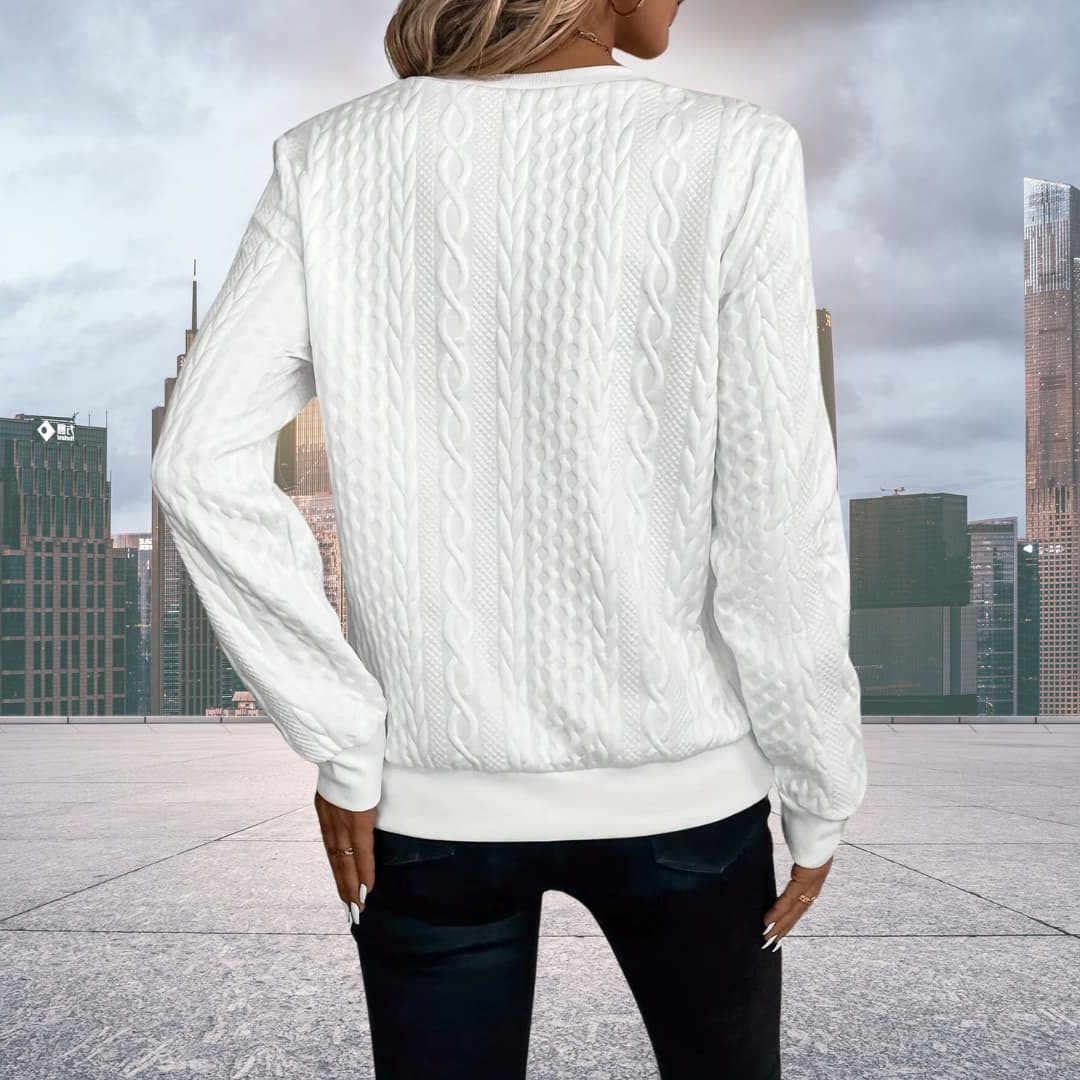 Posey | Cable Knit Zip-Up Sweater for Women