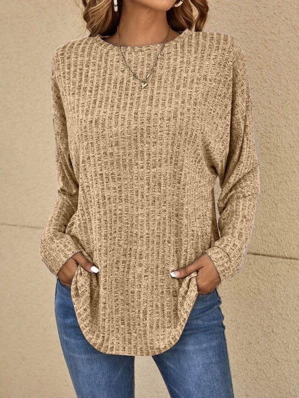 Qiana | Ribbed Knit Jumper with Long Sleeves for Women