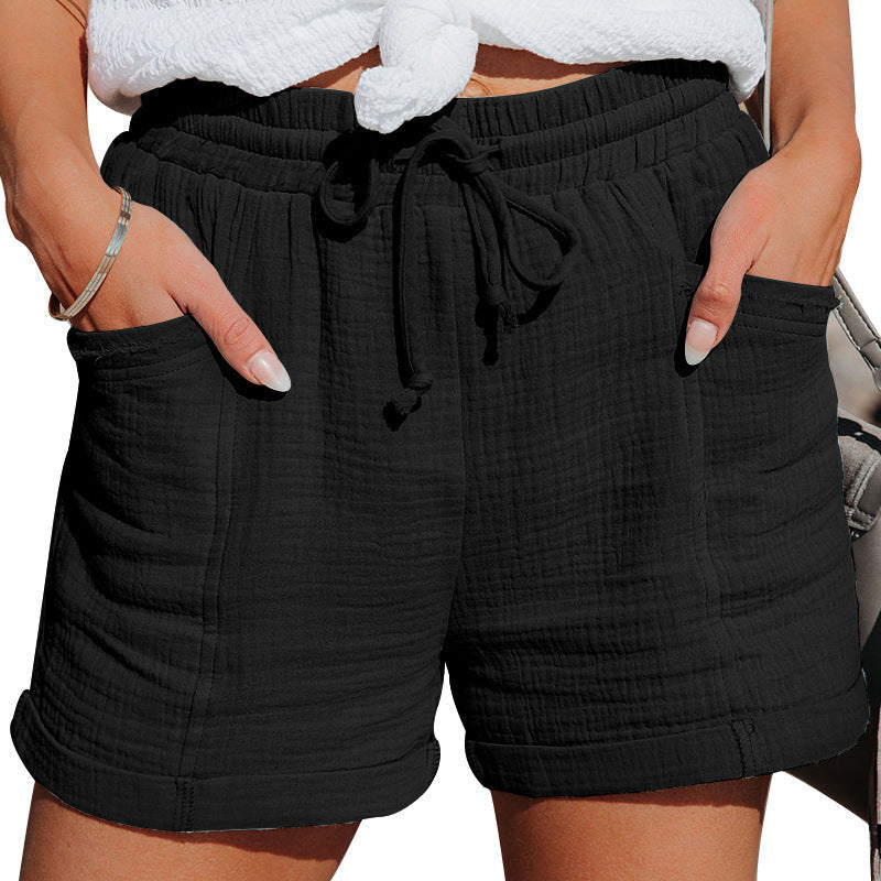 Alexa | Drawstring Gauze Shorts for Women