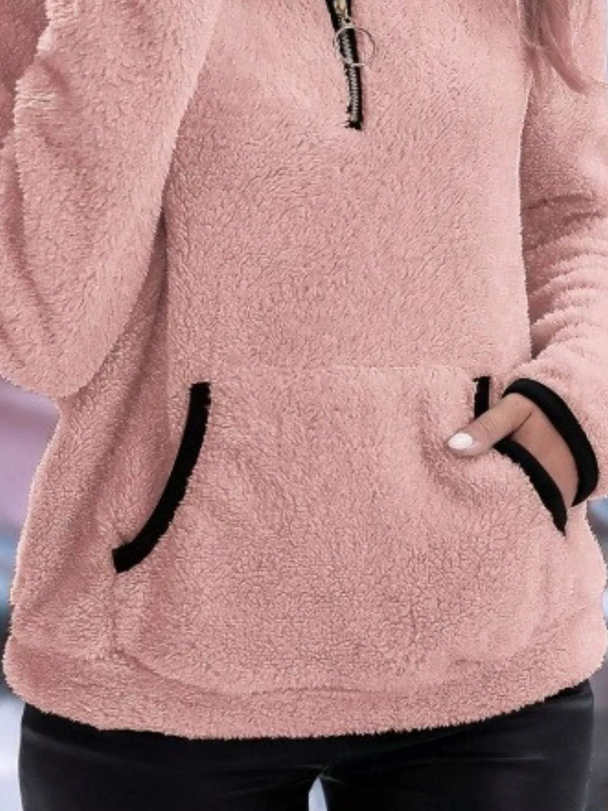Renée | Fuzzy Half-Zip Pullover Sweater for Women