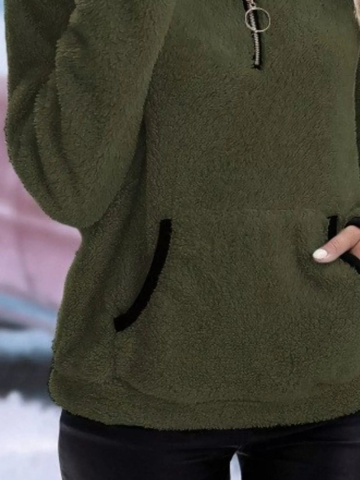 Renée | Fuzzy Half-Zip Pullover Sweater for Women
