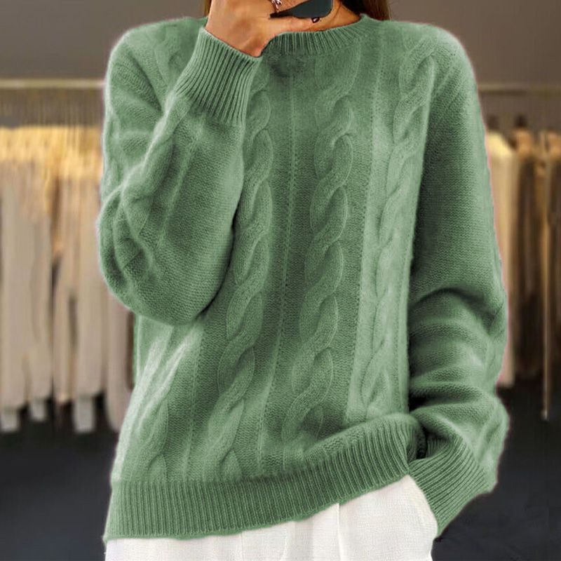 Rikki | Cable Knit Sweater with Crew Neck for Women