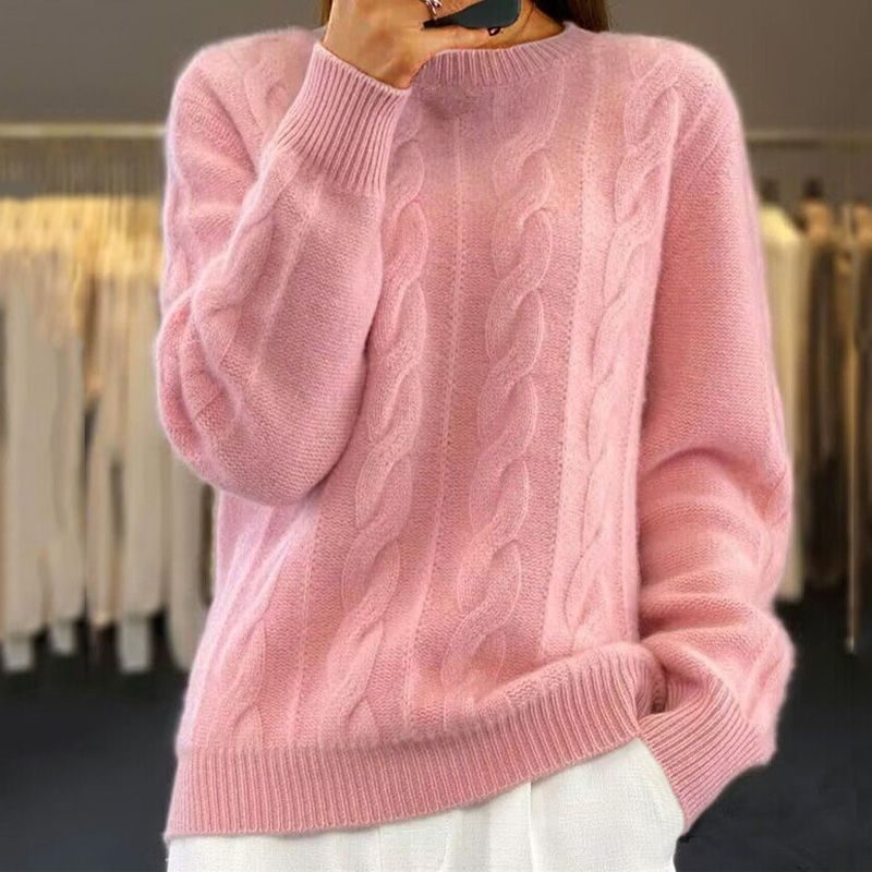 Rikki | Cable Knit Sweater with Crew Neck for Women