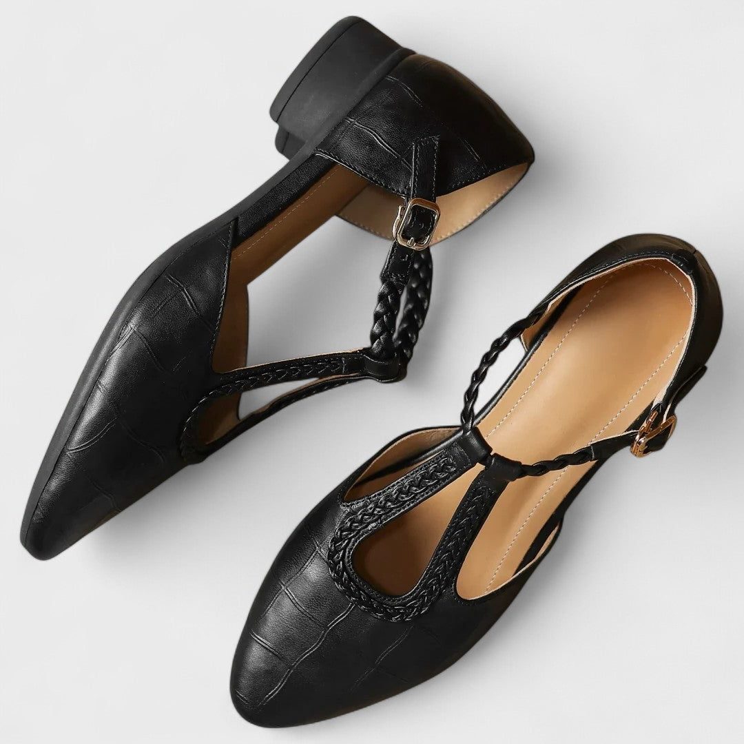 Sadia | Leather Mary Jane Loafers for Women