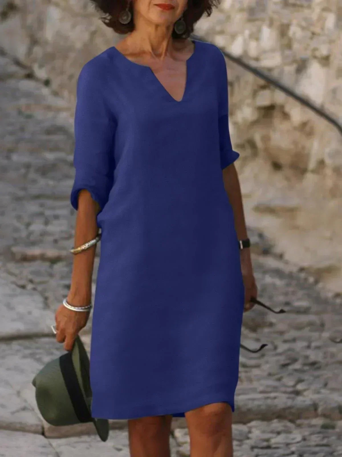 Odile | V-Neck Shift Dress for Women