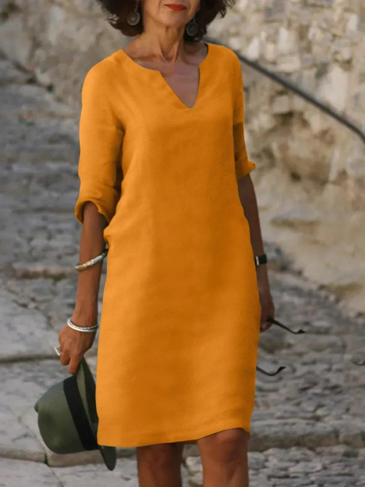 Odile | V-Neck Shift Dress for Women