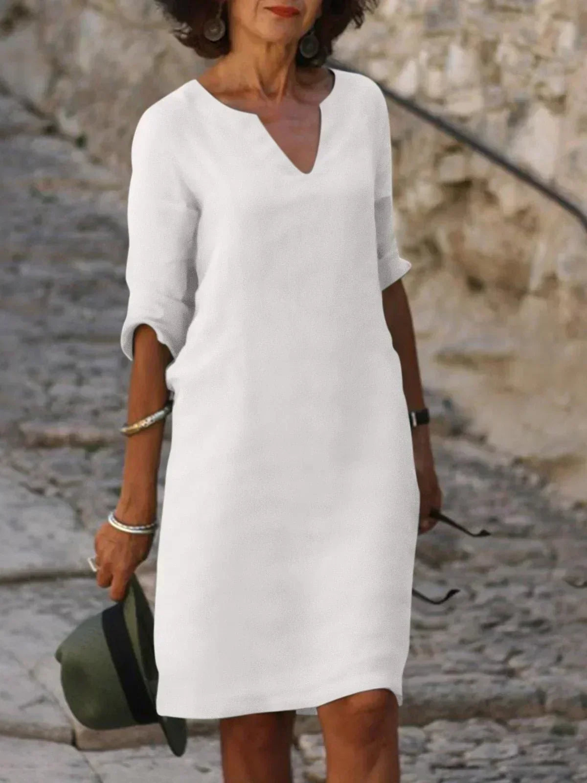 Odile | V-Neck Shift Dress for Women