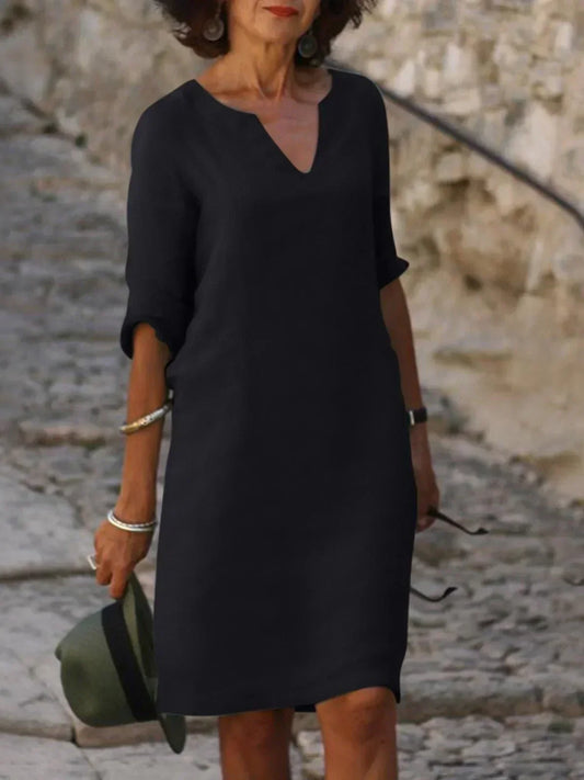 Odile | V-Neck Shift Dress for Women