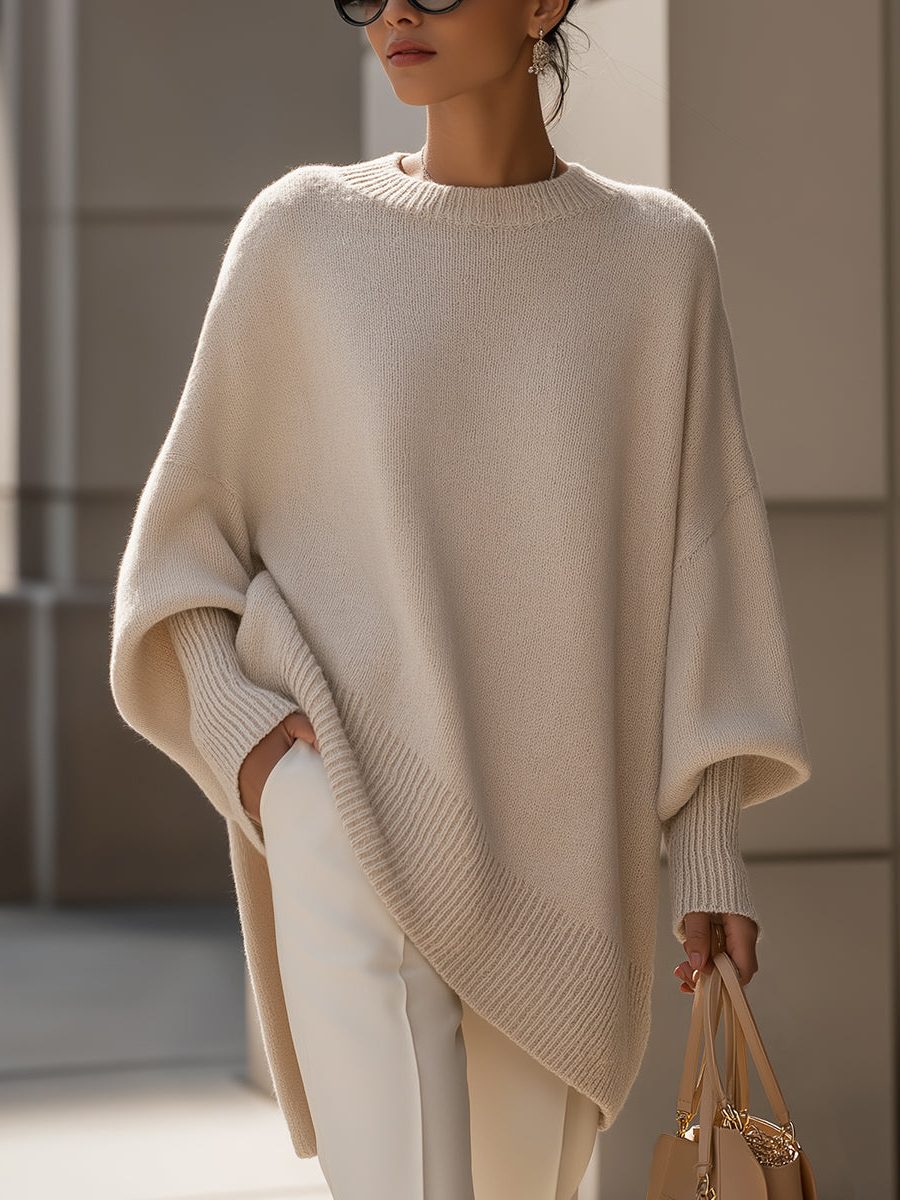 Tamia | Ribbed Knit Longline Pullover for Women