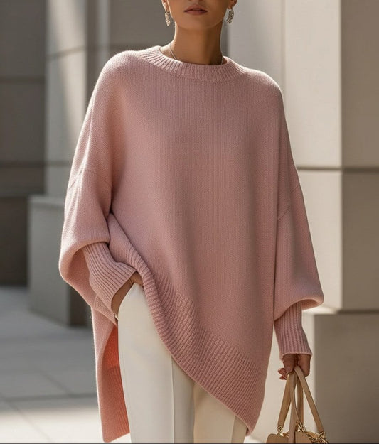 Tamia | Ribbed Knit Longline Pullover for Women