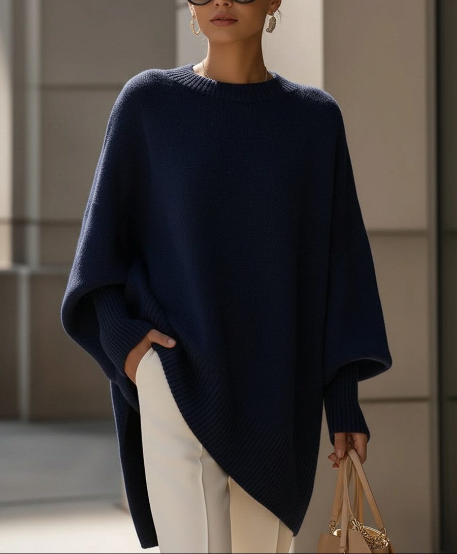 Tamia | Ribbed Knit Longline Pullover for Women