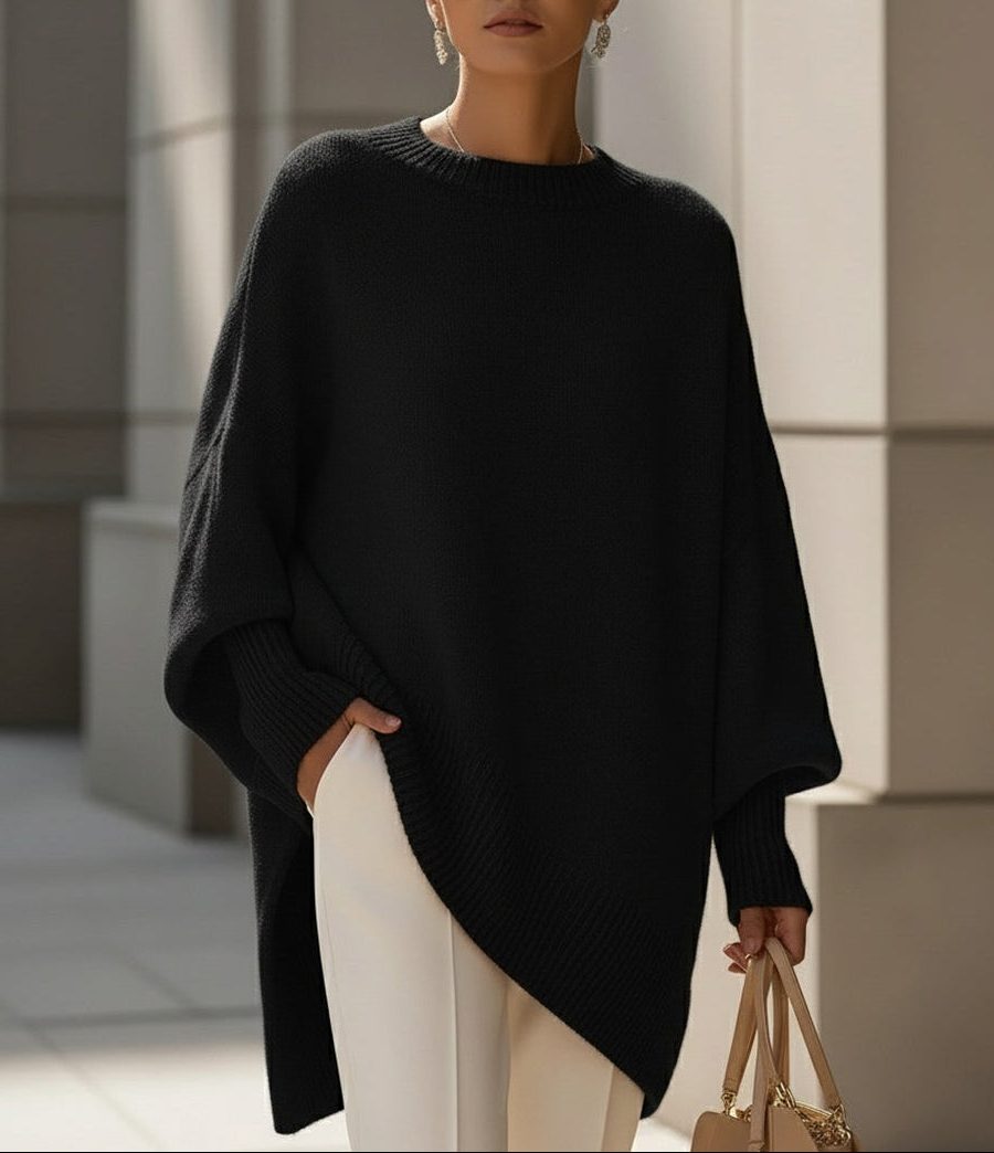 Tamia | Ribbed Knit Longline Pullover for Women