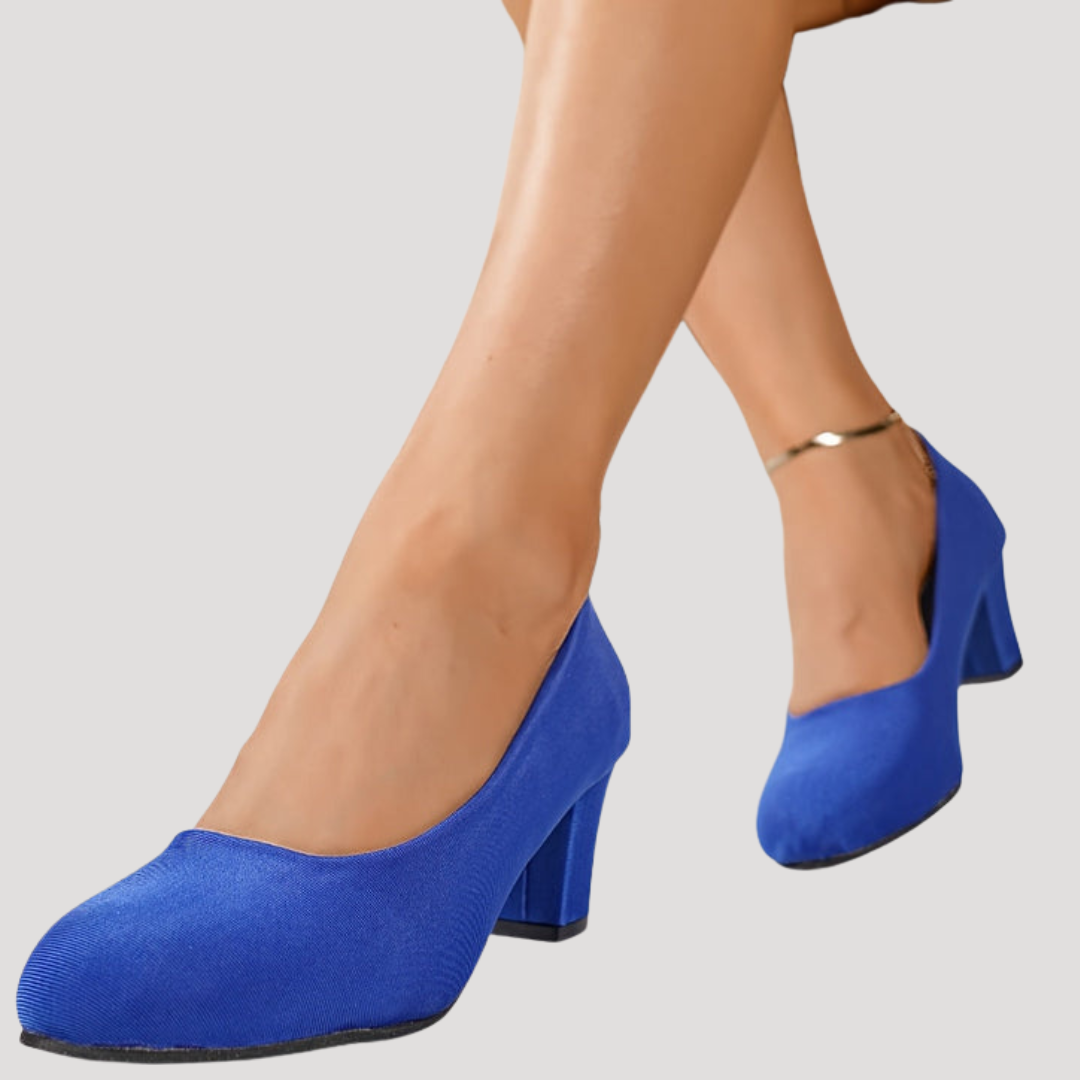 Valentina | Women's Block Heel Court Shoes