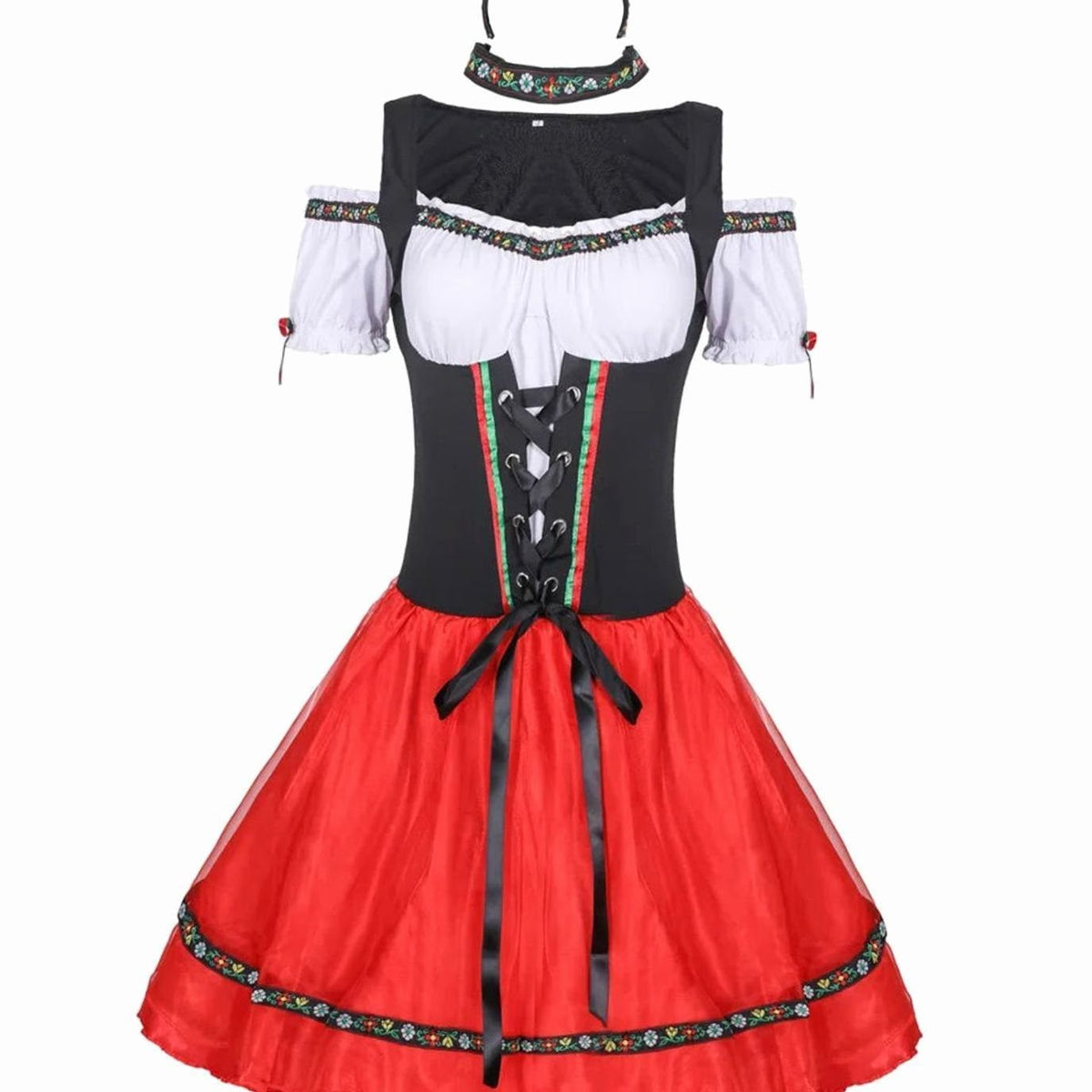 Victorine | Oktoberfest Corset Lace-Up Dirndl Dress for Women