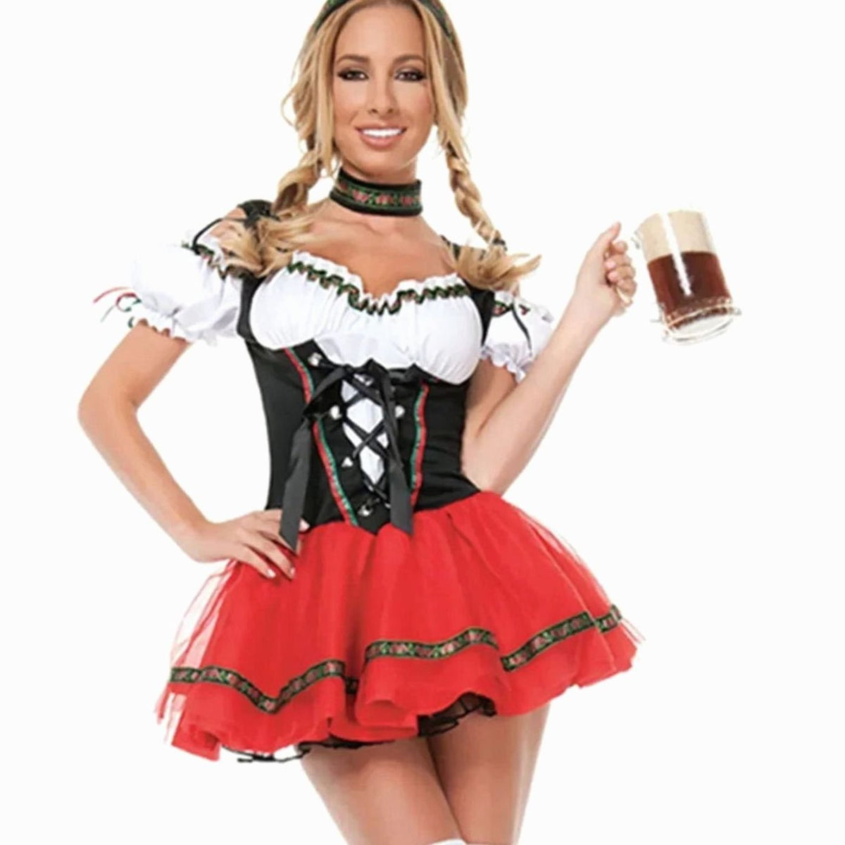 Victorine | Oktoberfest Corset Lace-Up Dirndl Dress for Women